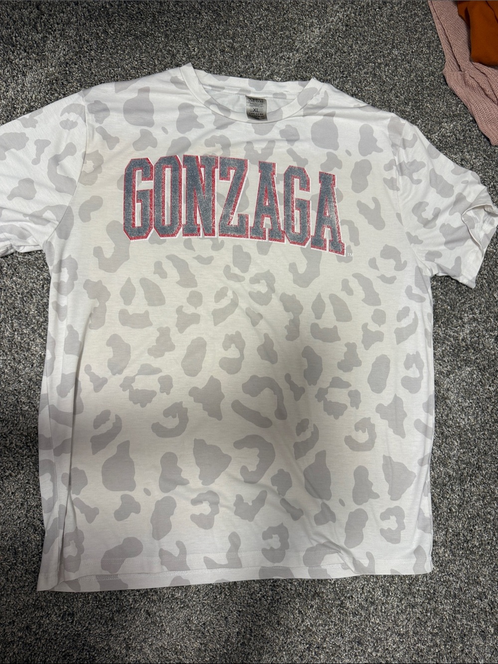 Women’s GONZAGA White Leopard Print T‑Shirt